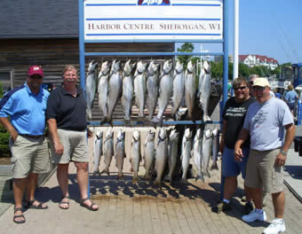 Wisconsin Charter Fish Caught on Lake Michigan Sheboygan
